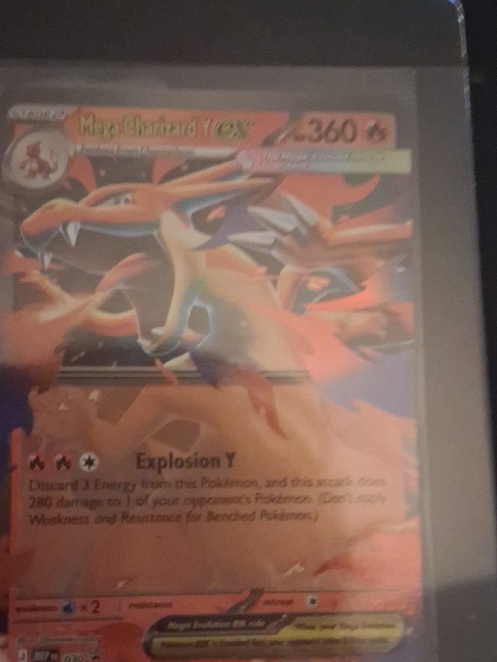 Pokemon Mega Charizard Y EX Red Orange Holo Card